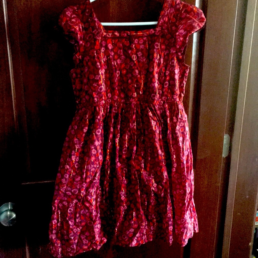 Red Floral Kids Dress
